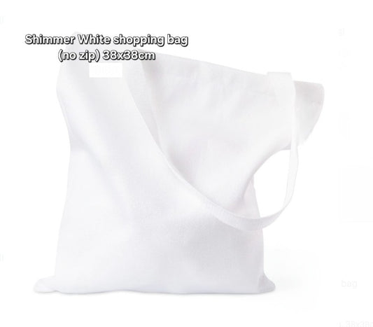 Shopping Bags_ Shimmer White Colour