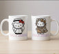 Ceramic Mugs_ Habibi/Habibti Set with matching wooden coasters